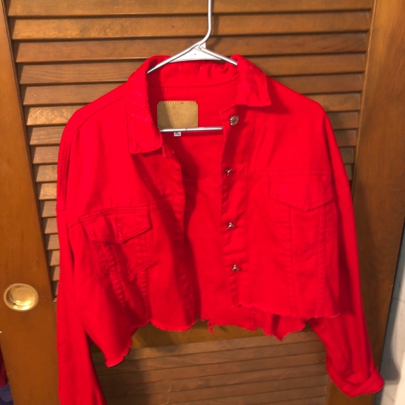 shein red jacket
